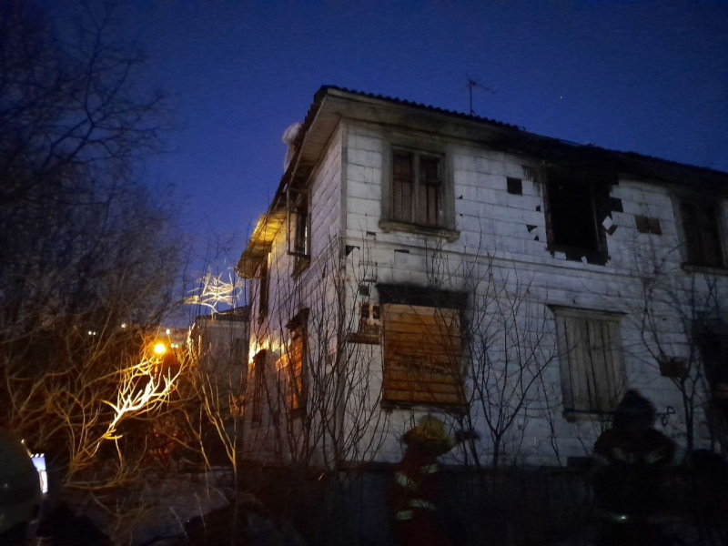 Пожар в Мурманске Дом