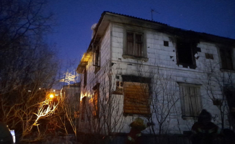 Пожар в Мурманске Дом