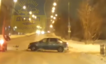 Момент ДТП в центре Мурманска попал на видео ДТП