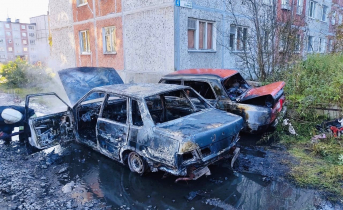 В Мурманской области сгорели два автомобиля Автомобили