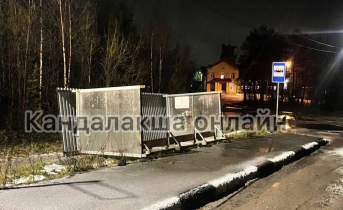 В Мурманской области улетела остановка Остановка