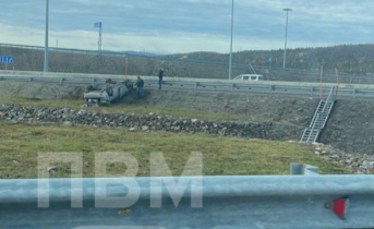 В Мурманске автомобиль вылетел в кювет ДТП