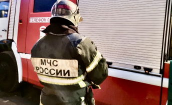 В Мурманской области сгорел автобус МЧС