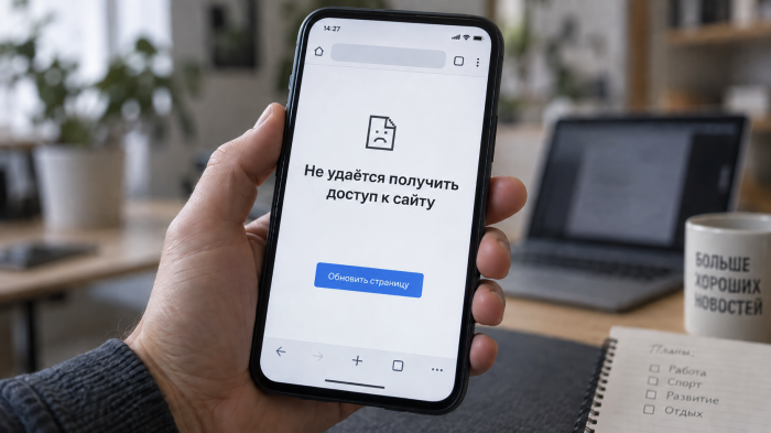 Сайт сбой интернета