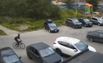 В Мурманске велосипедист врезался в автомобиль Велосипед