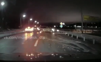Массовое ДТП на Кольском мосту в Мурманске попало на видео ДТП