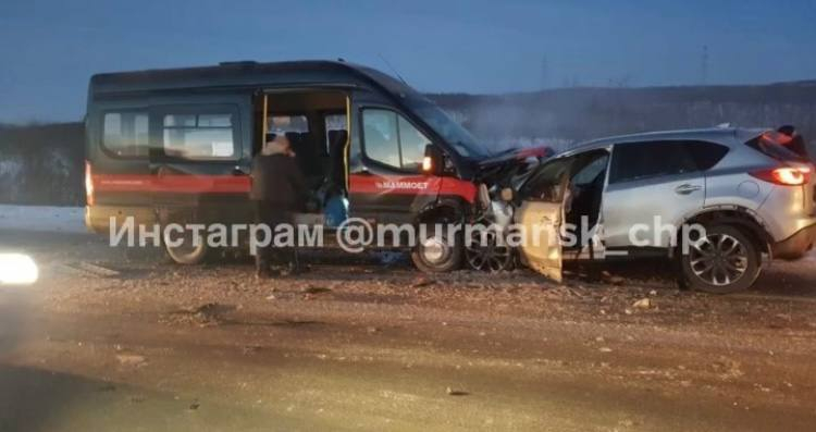 Последствия страшной аварии под Мурманском попали на видео ДТП