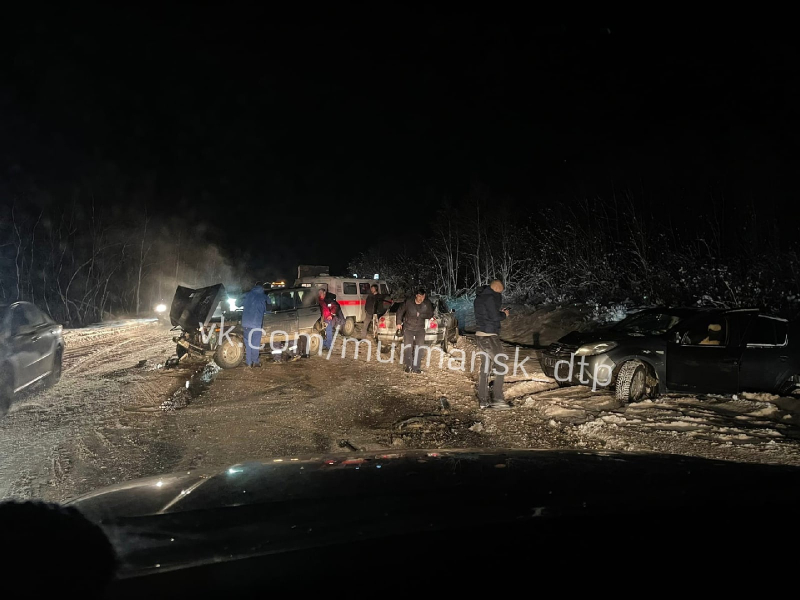 Последствия массовой аварии под Мурманском попали на видео ДТП
