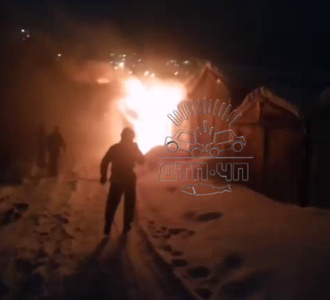 Видео пожара в Мурманске Пожар