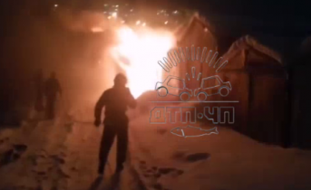 Видео пожара в Мурманске Пожар