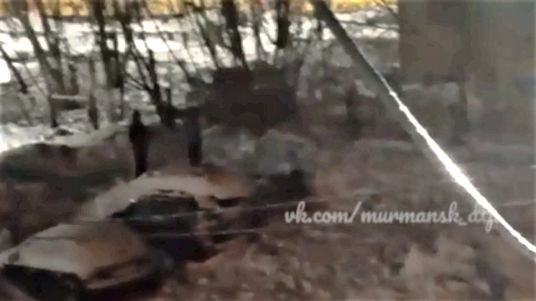 Опасные игры детей в мурманском дворе попали на видео Парковка
