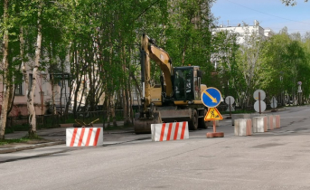 Водители не смогут проехать в центре Мурманска Перекрытие