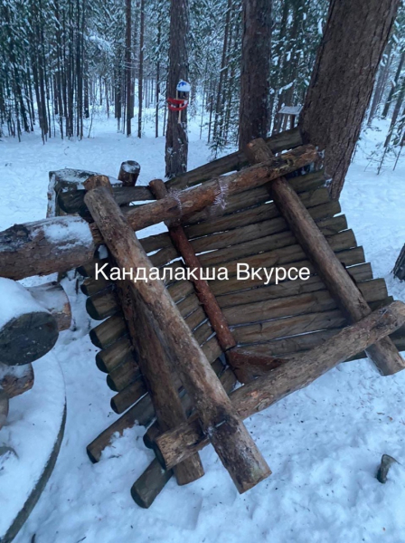 Вандалы разгромили место отдыха в Мурманской области Домик