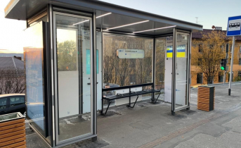 В Мурманске появилась остановка с отоплением Остановочный комплекс