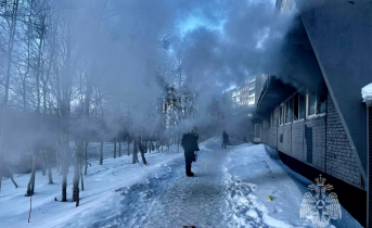 Пожар в Магните в Мурманске Пожар