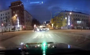 Момент ДТП в центре Мурманска попал на видео ДТП