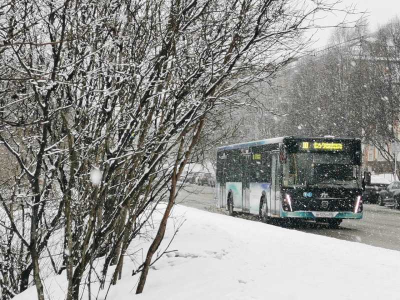 Мурманскую область накроют снежные заряды Автобус
