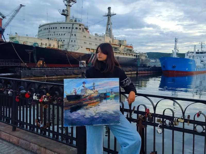 Художница нарисовала невероятные картины Мурманска Художница