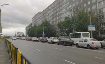 В Мурманске из-за ДТП собралась большая пробка Пробка