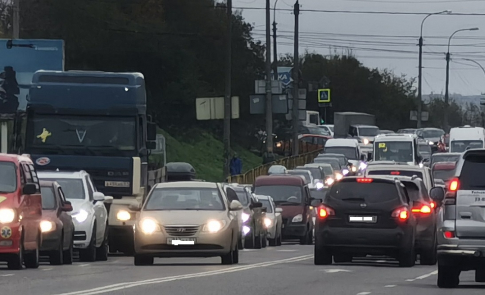Мурманские водители встали в огромной пробке из-за ДТП Пробки