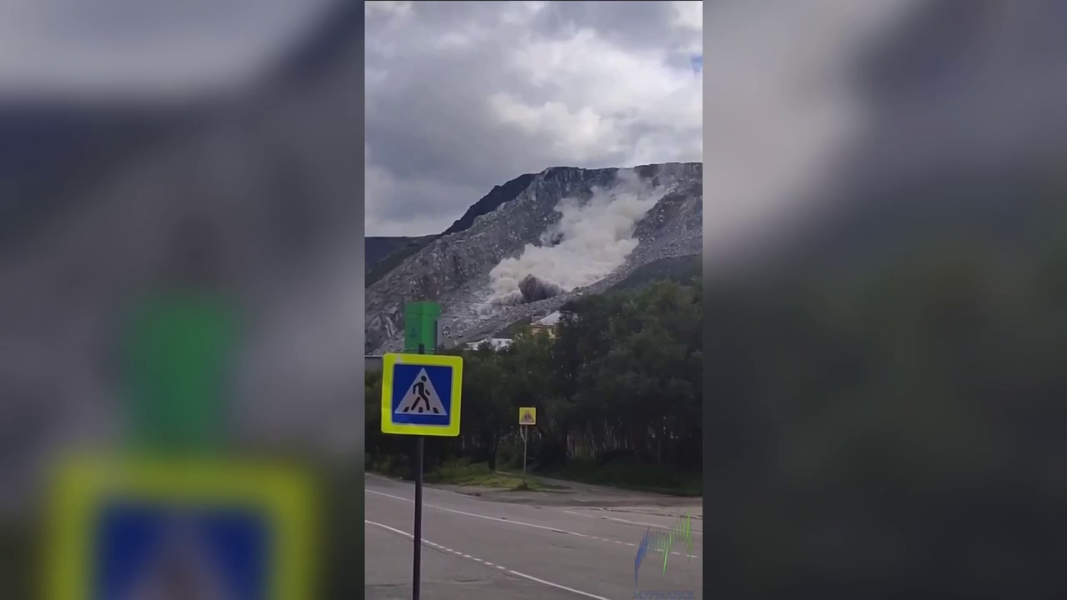 Мощный камнепад в Мурманской области попал на видео камнепад
