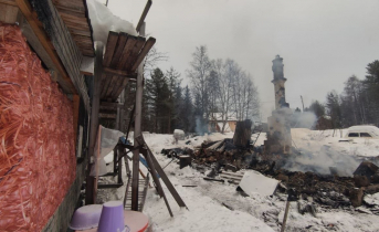 При пожаре погиб человек Пожар