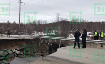 Дорога рухнула в Мурманской области Рухнувшая дорога
