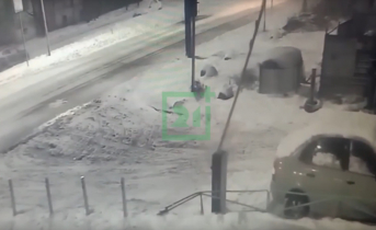 Страшная сила стихии попала на видео в Мурманске Мурманск