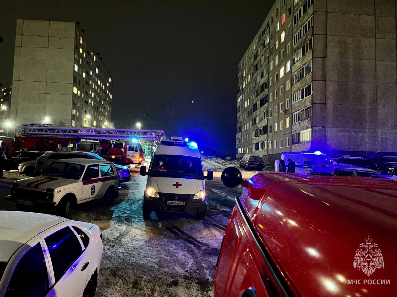 В жилом доме в Мурманской области произошел серьезный пожар Пожар