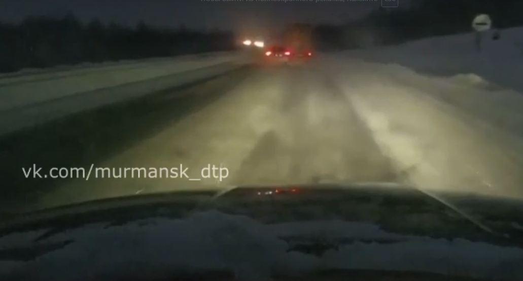 На трассе Мурманской области водитель чудом избежал ДТП ДТП