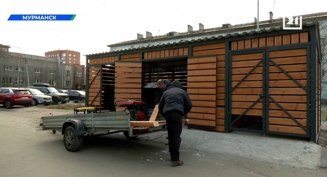 Новые контейнерные площадки установили в Мурманске Площадка