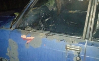 В Мурманской области ночью сгорел автомобиль Пожар