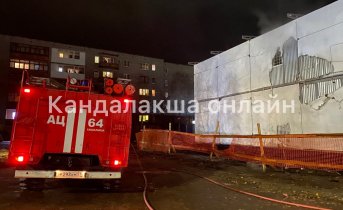 Соцсети: в Мурманской области горело новое здание транспортной полиции Пожар