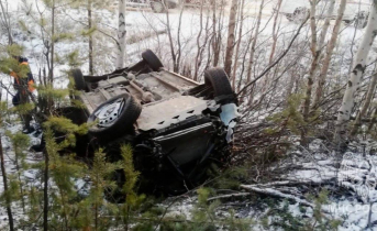 В Мурманской области автомобиль вылетел с дороги и перевернулся ДТП