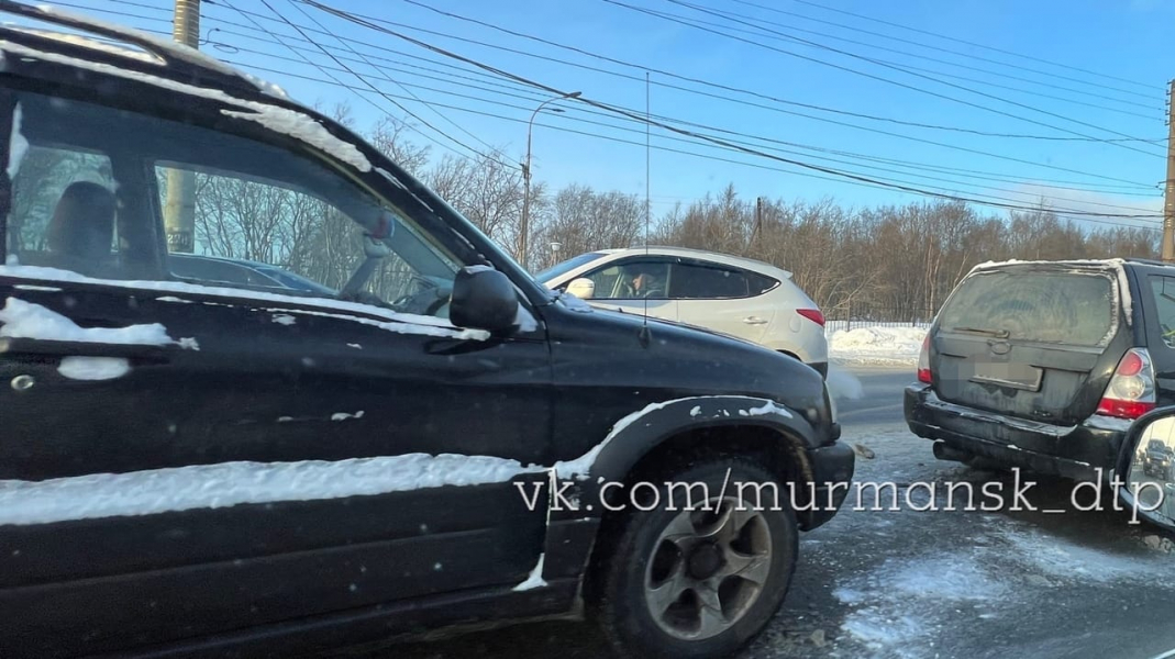 В Мурманске произошла массовая авария ДТП