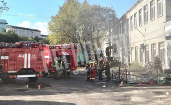 Пожар в мурманском колледже Пожар