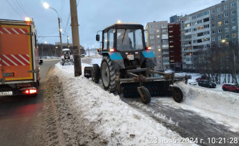59 единиц спецтехники трудились всю ночь в Мурманске Мурманск, снег, очистка, спецтехника