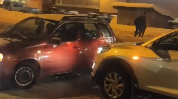 Массовая авария в центре Мурманска попала на видео ДТП