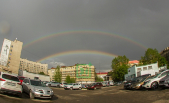 Волшебную радугу наблюдали в Мурманске Радуга