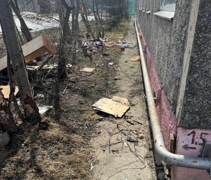 Улица в Мурманской области превратилась в помойку Мусор под окнами