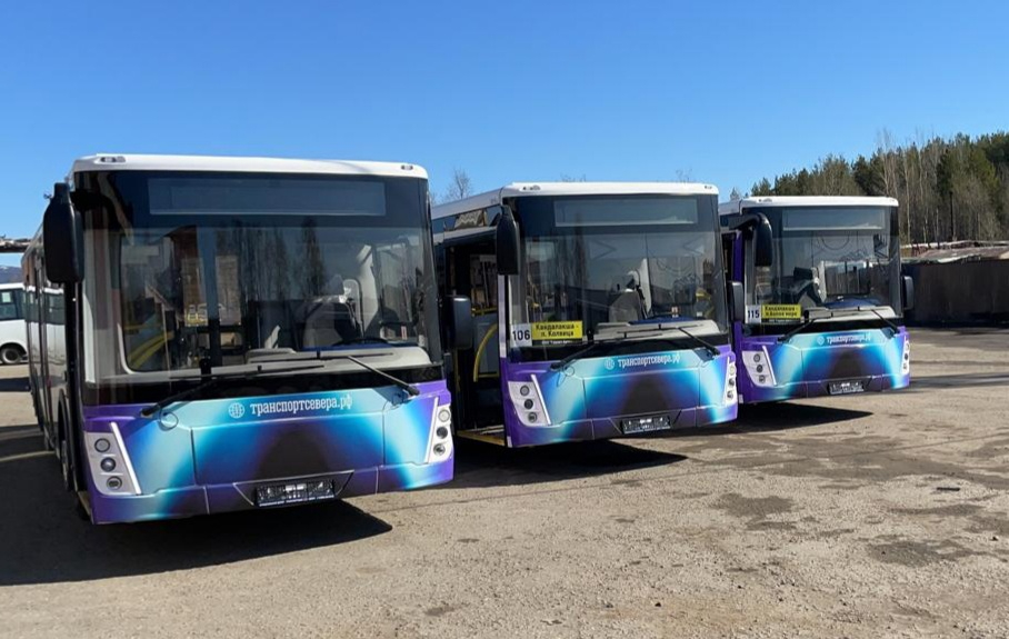 В Мурманской области на маршрут вышли новые автобусы Автобусы