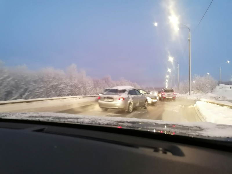 Пробка в Мурманске Авария