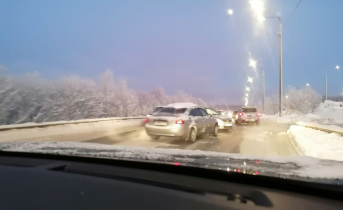 Пробка в Мурманске Авария