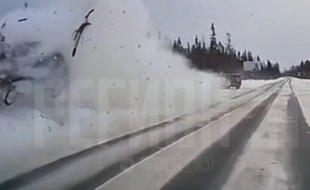 Момент жуткого ДТП в Мурманской области попал на видео ДТП