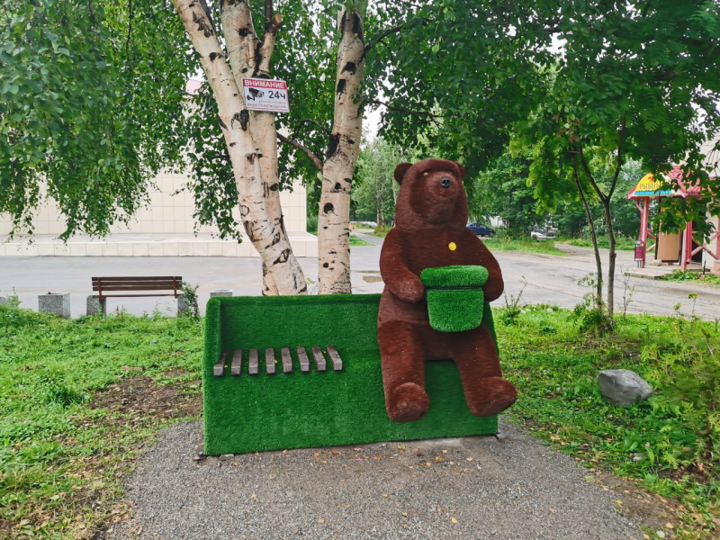 В населенном пункте Мурманской области поселился медведь Медведь