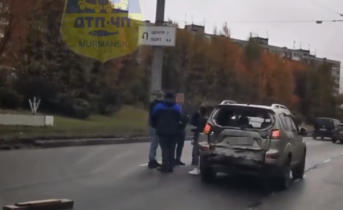 Последствия массового ДТП в Мурманске попали на видео Авария