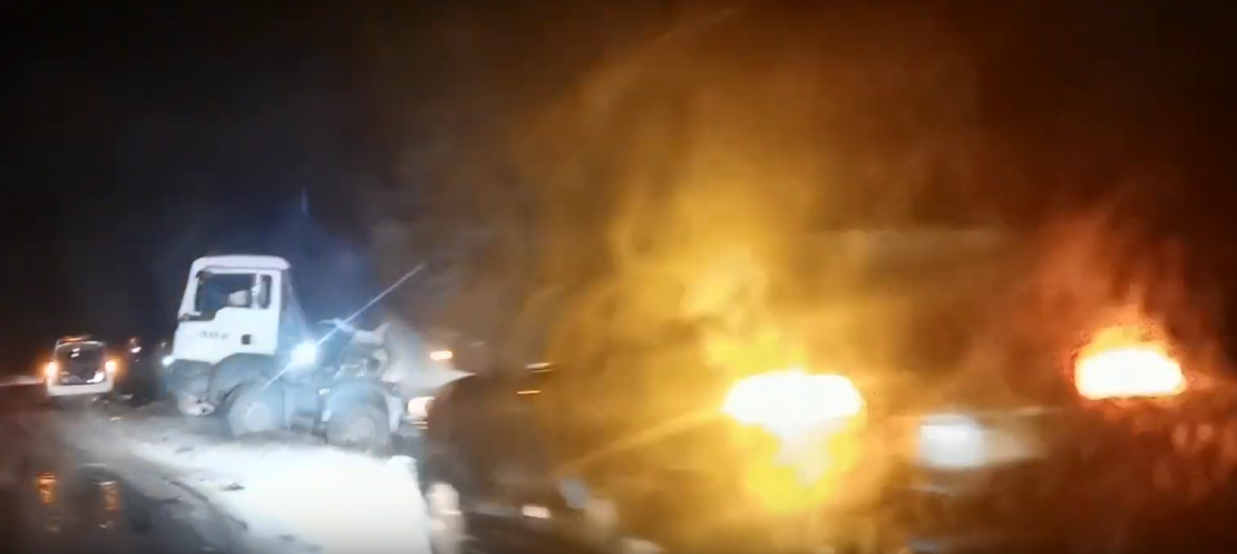 Последствия серьезной аварии на трассе в Мурманской области попали на видео ДТП