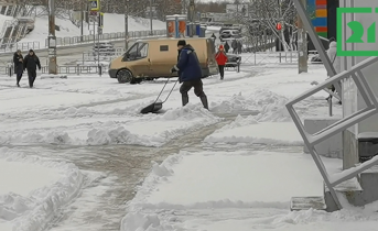 Снегопады в Мурманской области Снег