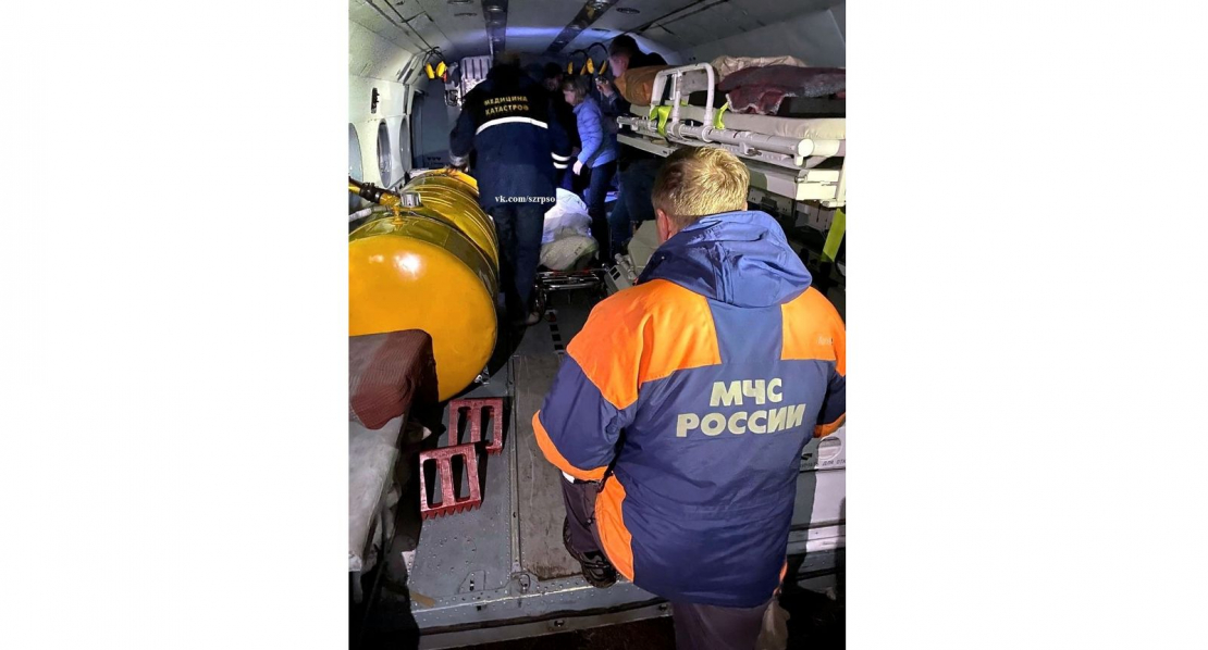 Получившего травму туриста эвакуировали вертолетом с полуострова Рыбачий Эвакуация