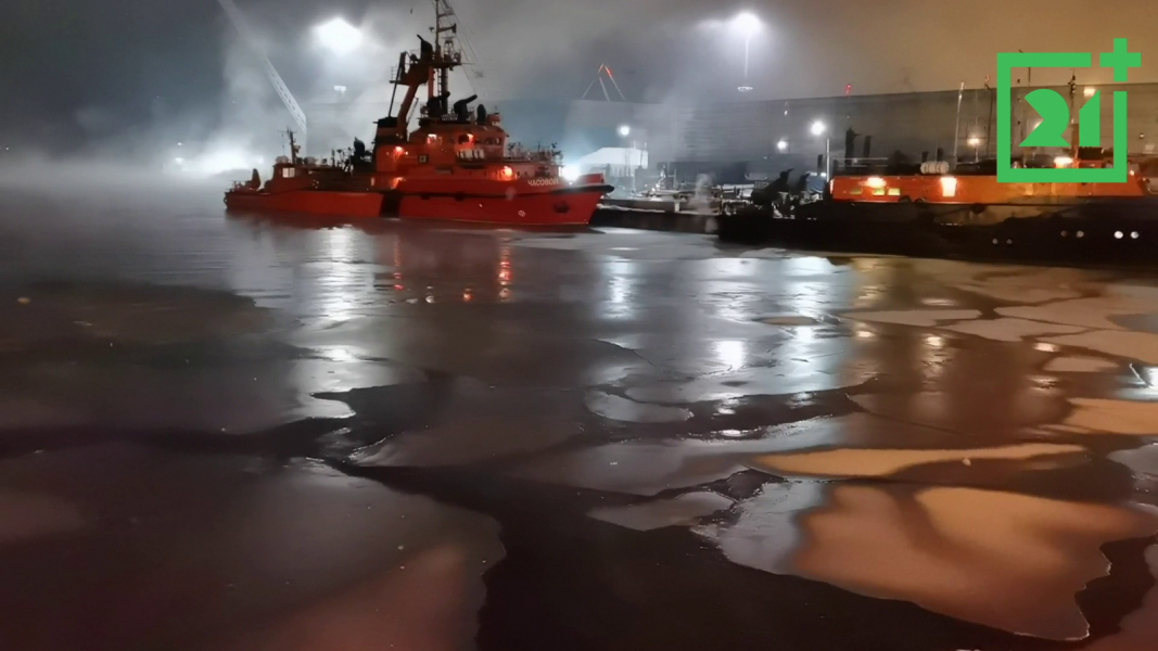 Кольский залив замерз Кольский залив